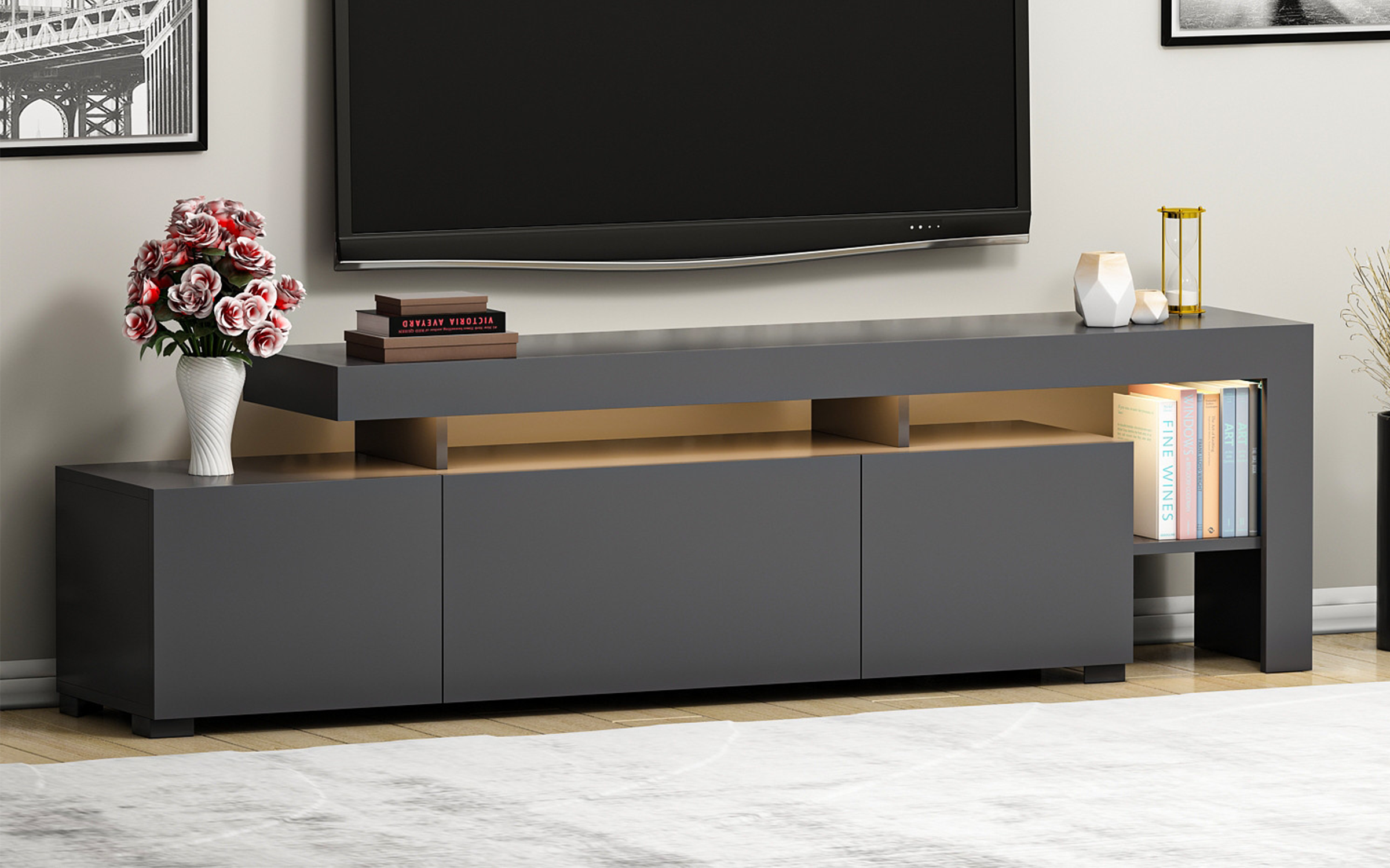 Modul TV Beliz, antracit  1